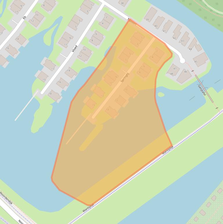 Kaart van postcodegebied 3312WE.