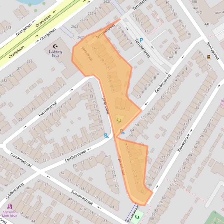 Kaart van postcodegebied 3312XH.