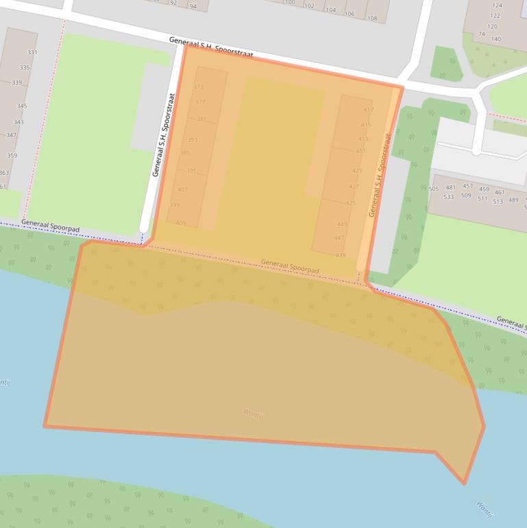 Kaart van postcodegebied 3313AE.