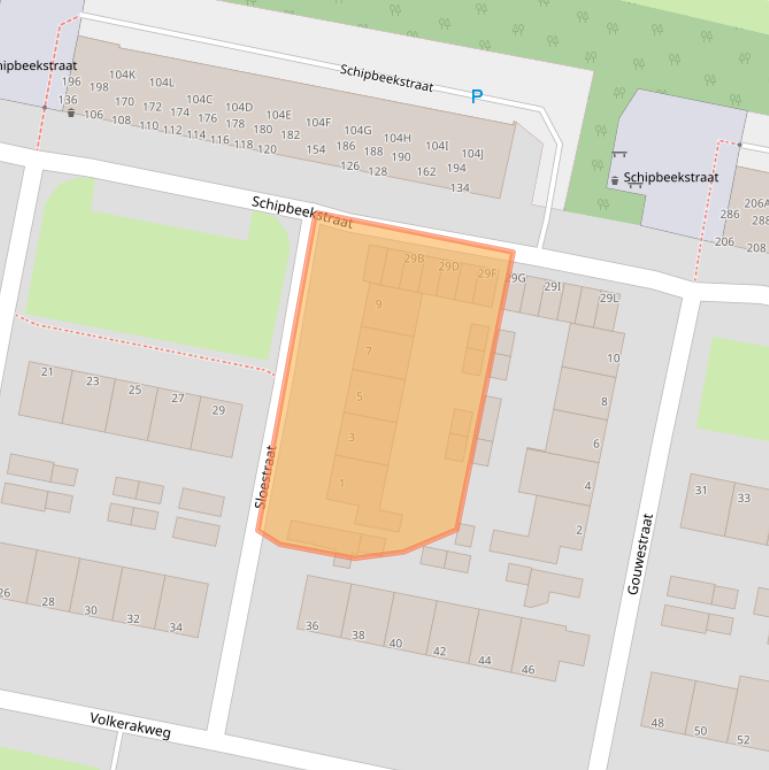 Kaart van postcodegebied 3313AV.