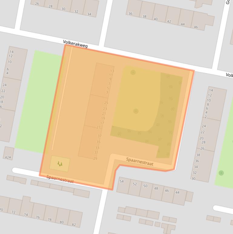 Kaart van postcodegebied 3313AW.