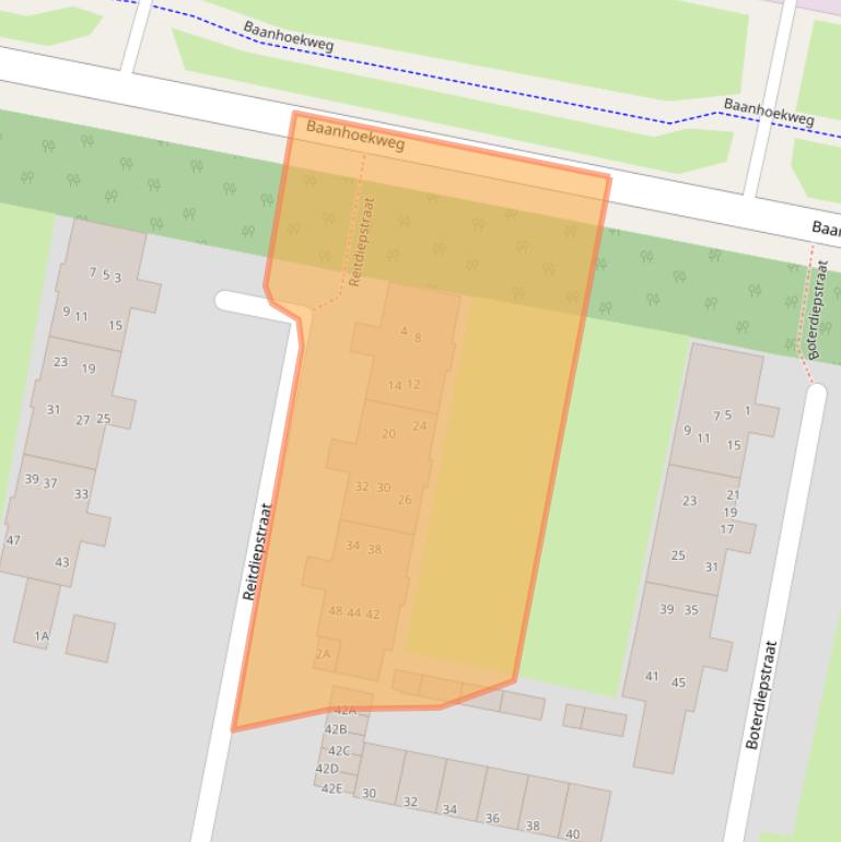 Kaart van postcodegebied 3313BD.