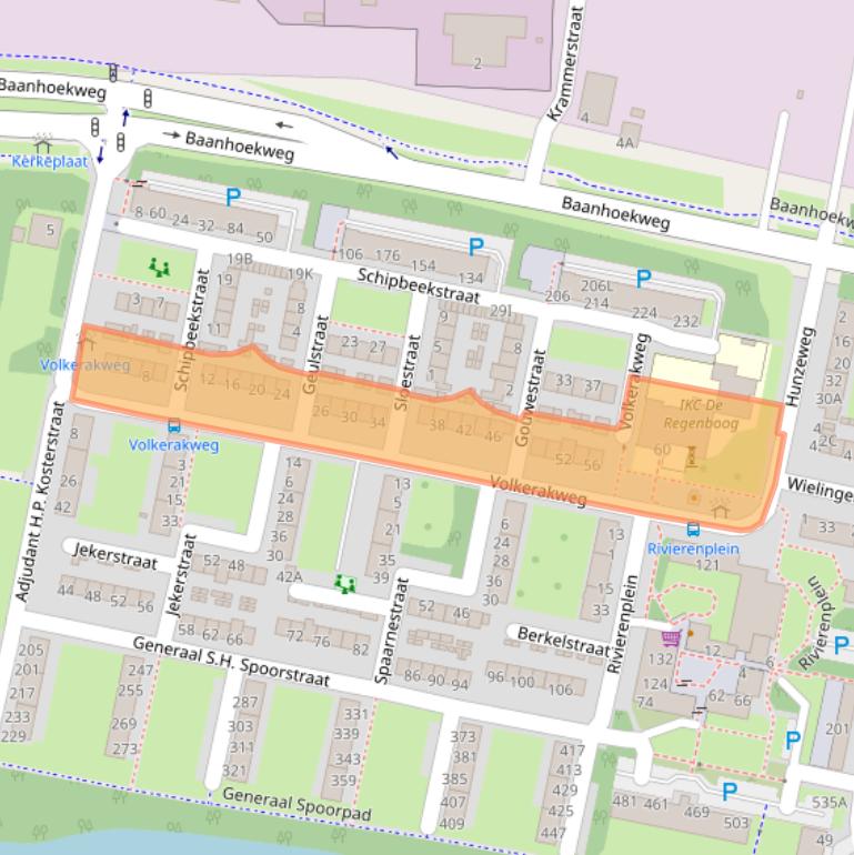 Kaart van postcodegebied 3313BN.