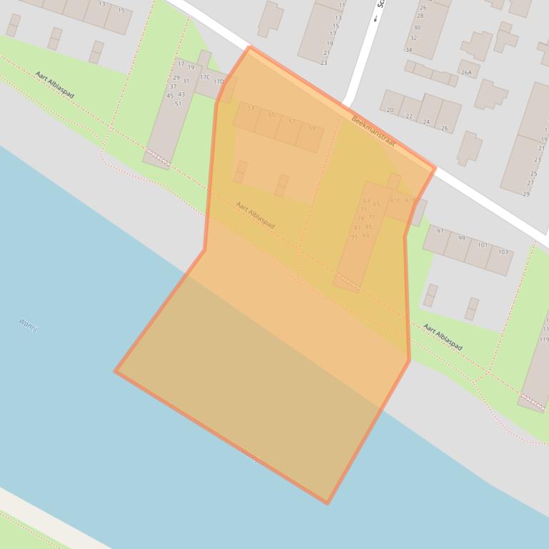 Kaart van postcodegebied 3313CB.