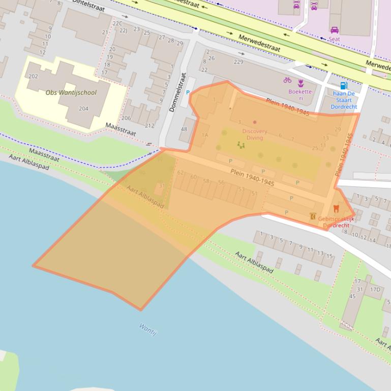 Kaart van postcodegebied 3313CV.