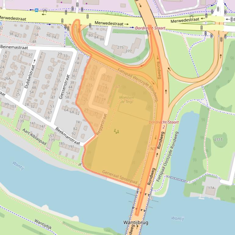 Kaart van postcodegebied 3313CW.