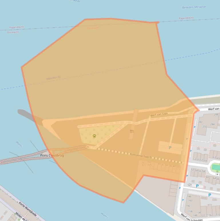 Kaart van postcodegebied 3313DC.