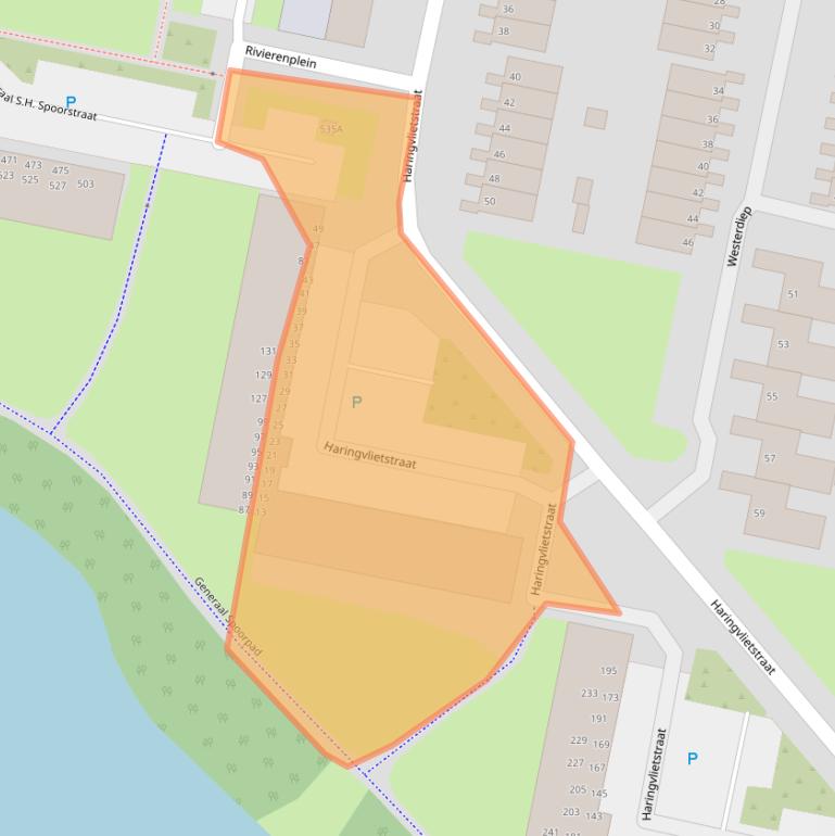 Kaart van postcodegebied 3313EA.