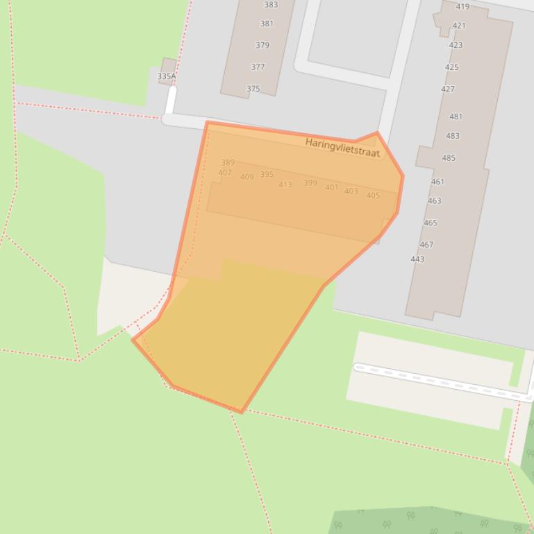 Kaart van postcodegebied 3313EJ.