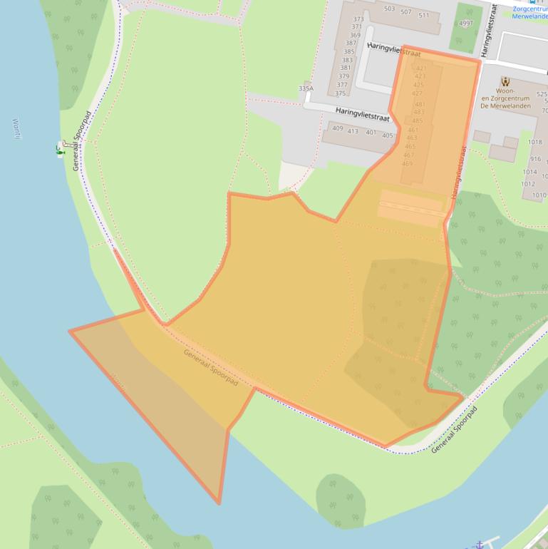 Kaart van postcodegebied 3313EK.