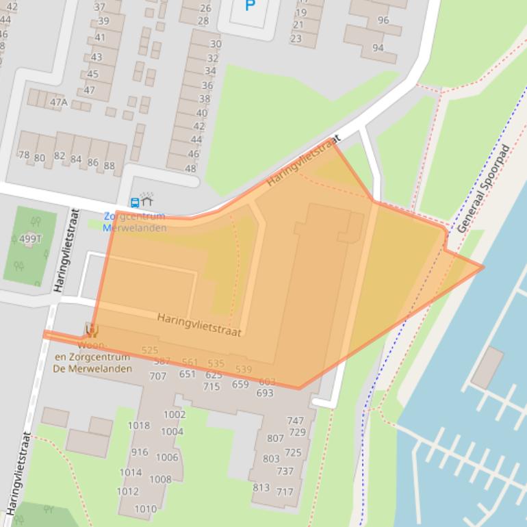 Kaart van postcodegebied 3313EN.