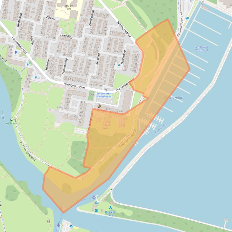 Kaart van postcodegebied 3313ER.