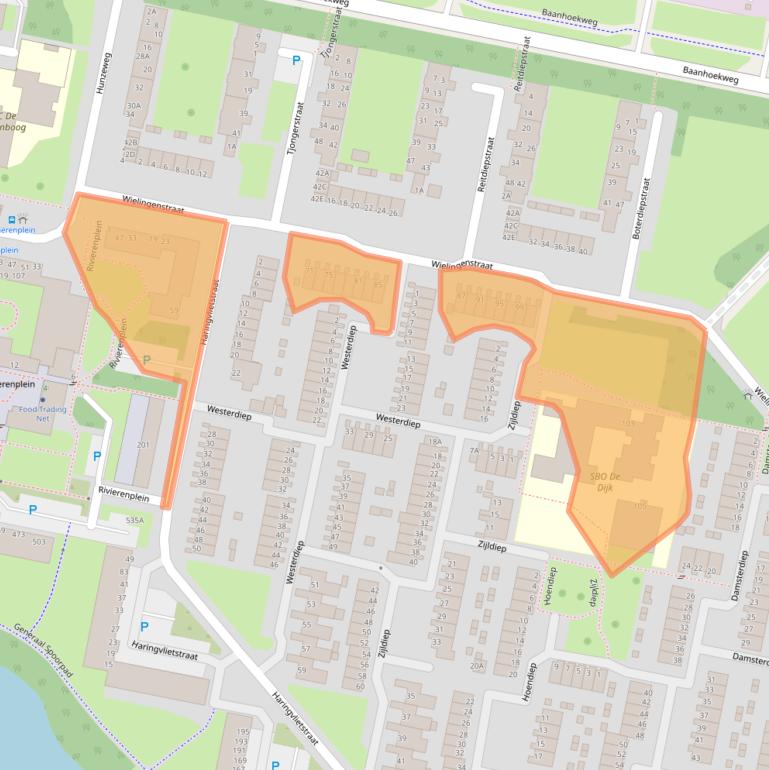 Kaart van postcodegebied 3313EV.