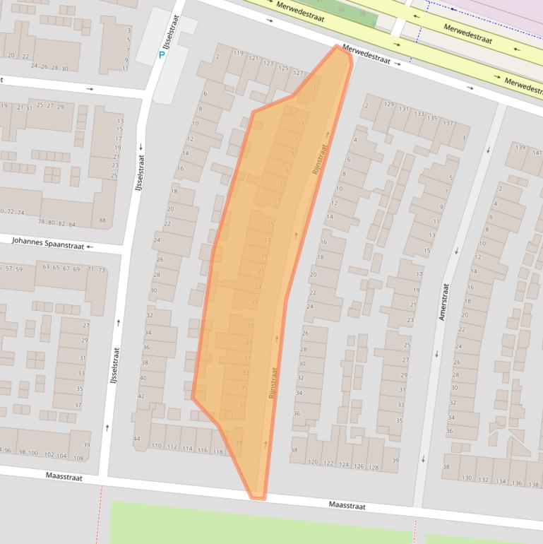 Kaart van postcodegebied 3313GV.