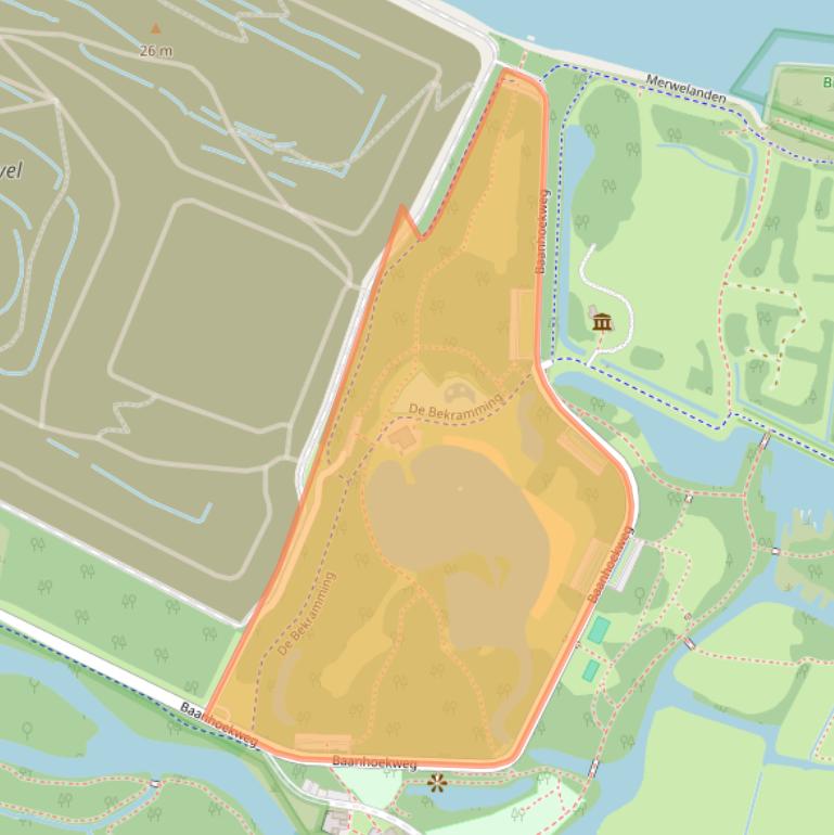 Kaart van postcodegebied 3313LM.