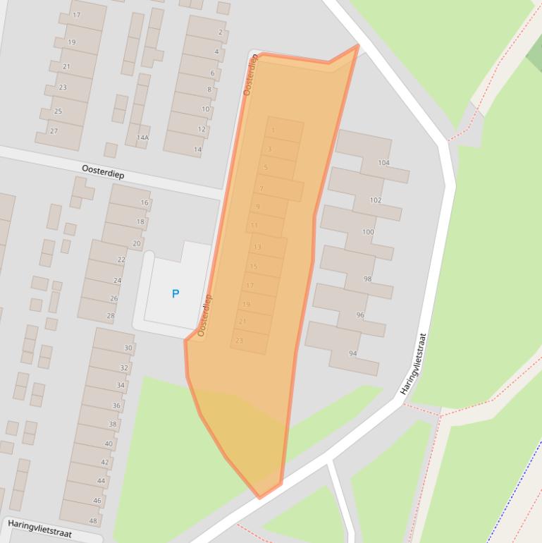 Kaart van postcodegebied 3313TE.