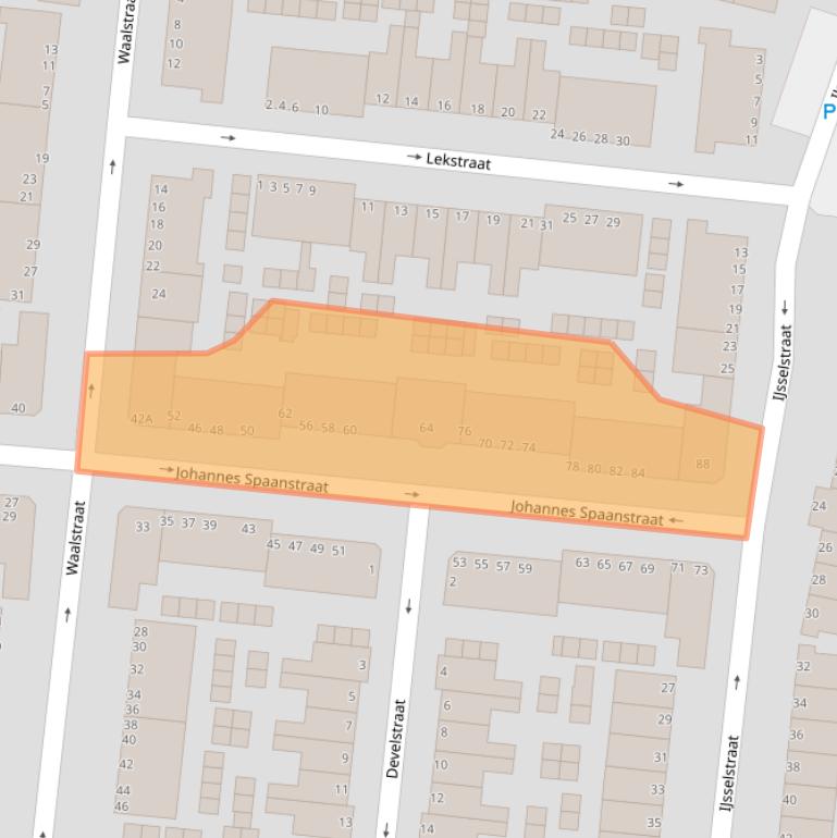 Kaart van postcodegebied 3313XE.