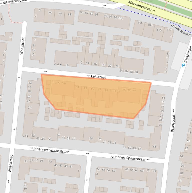 Kaart van postcodegebied 3313XG.