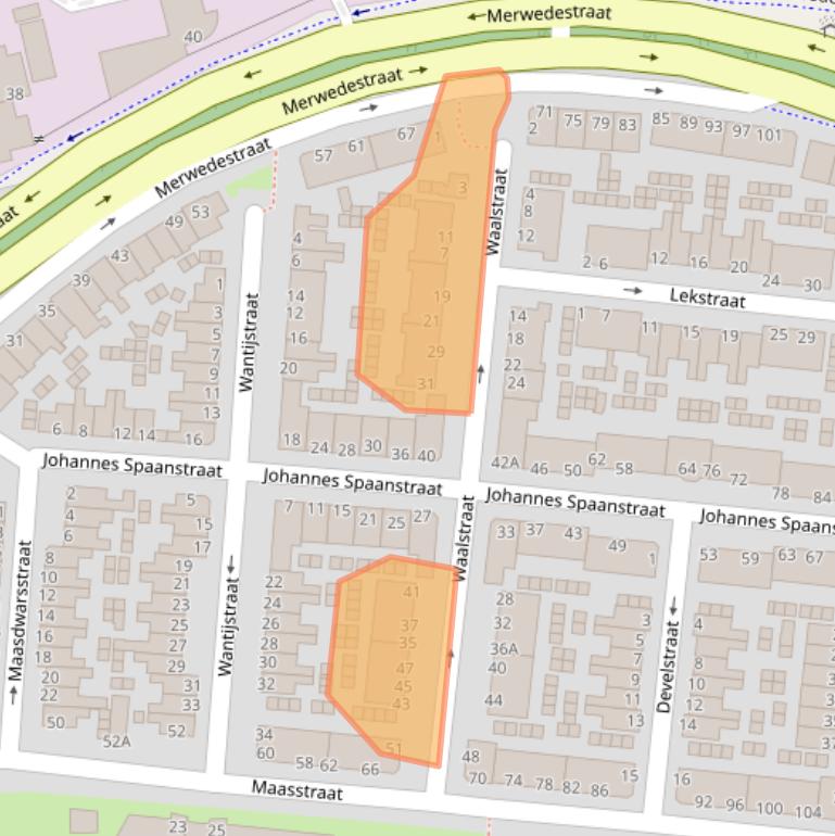 Kaart van postcodegebied 3313XK.