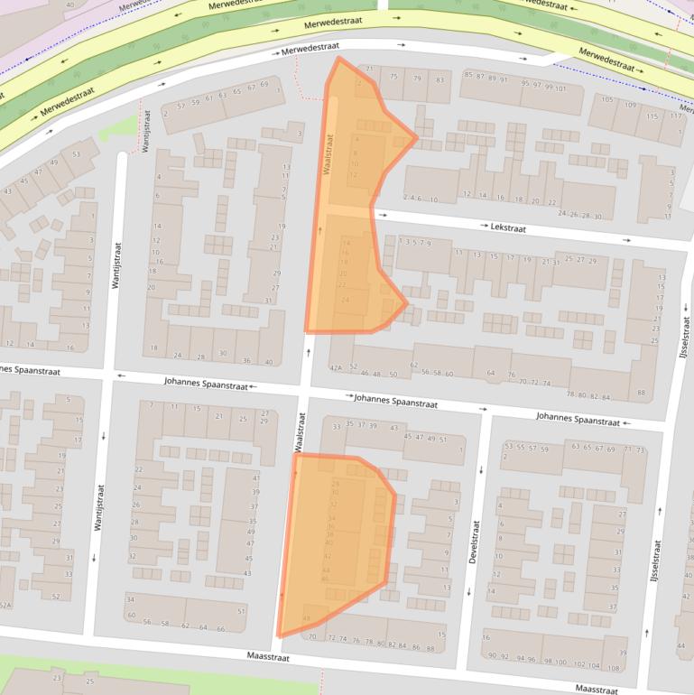 Kaart van postcodegebied 3313XL.