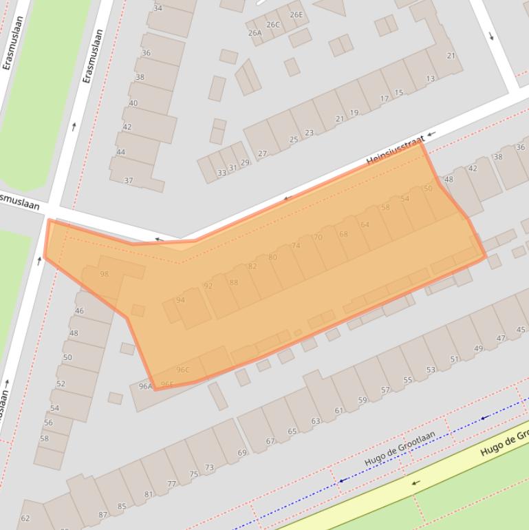 Kaart van postcodegebied 3314AK.