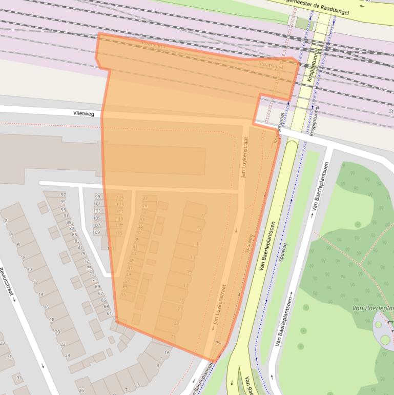 Kaart van postcodegebied 3314AL.