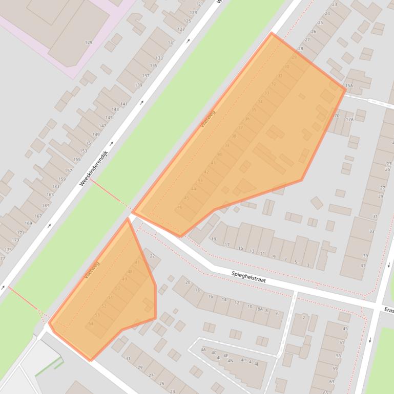 Kaart van postcodegebied 3314AW.