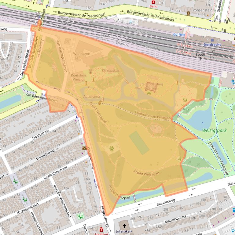 Kaart van postcodegebied 3314BH.