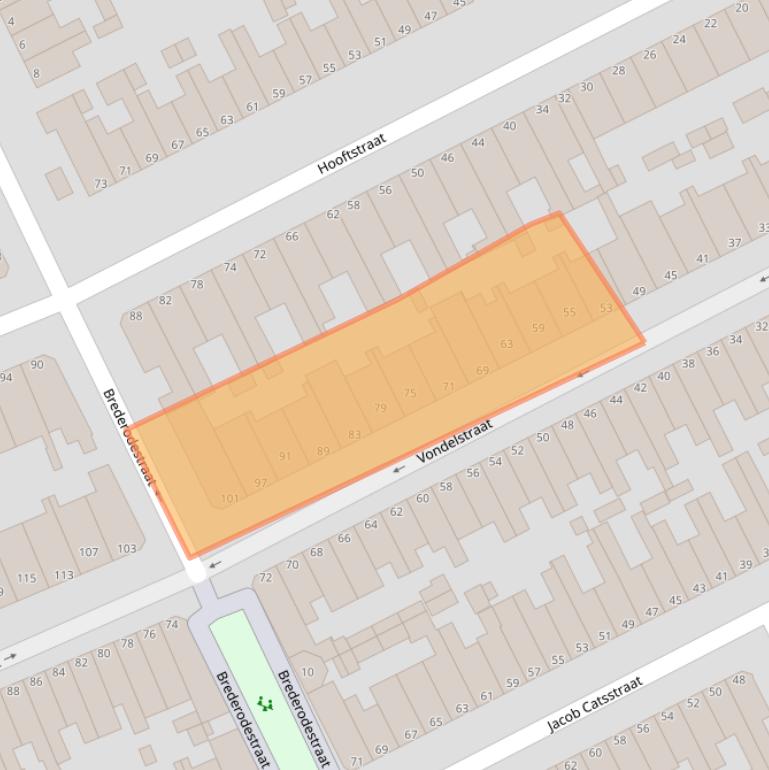 Kaart van postcodegebied 3314BN.