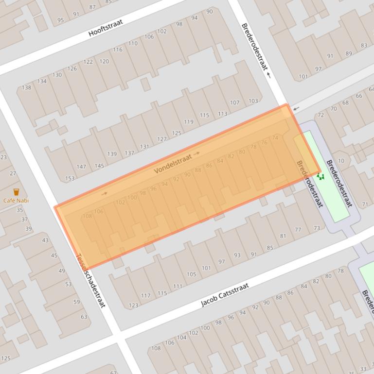 Kaart van postcodegebied 3314BS.