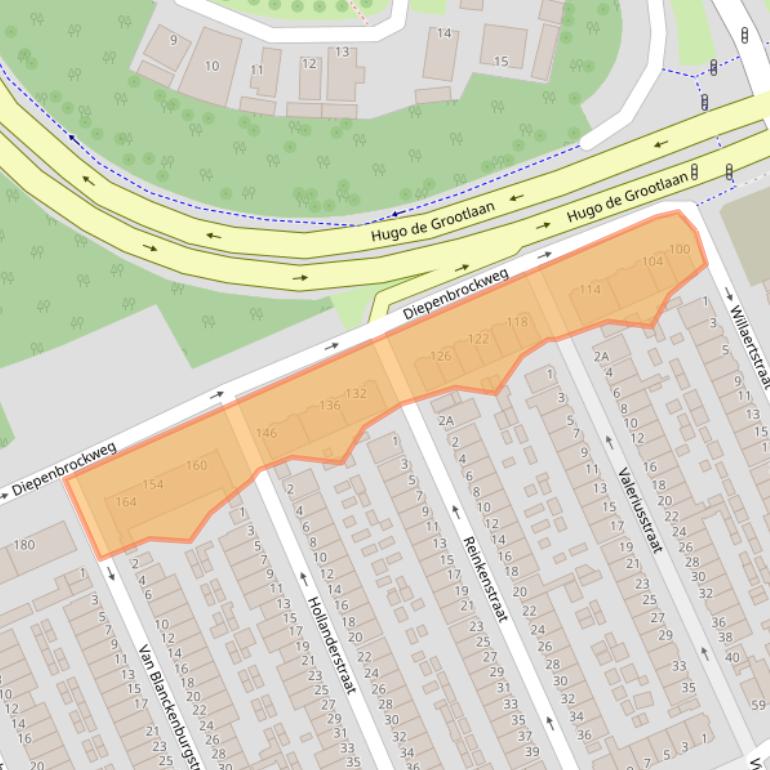 Kaart van postcodegebied 3314CC.