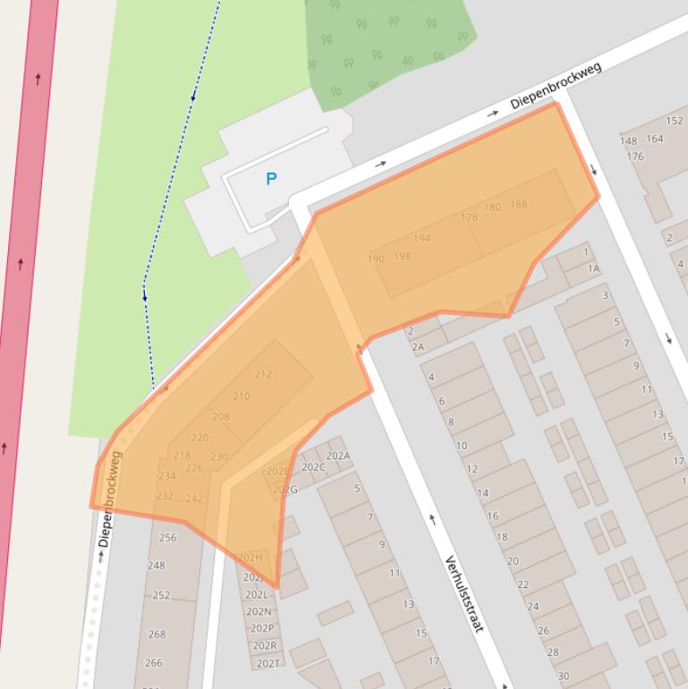 Kaart van postcodegebied 3314CD.