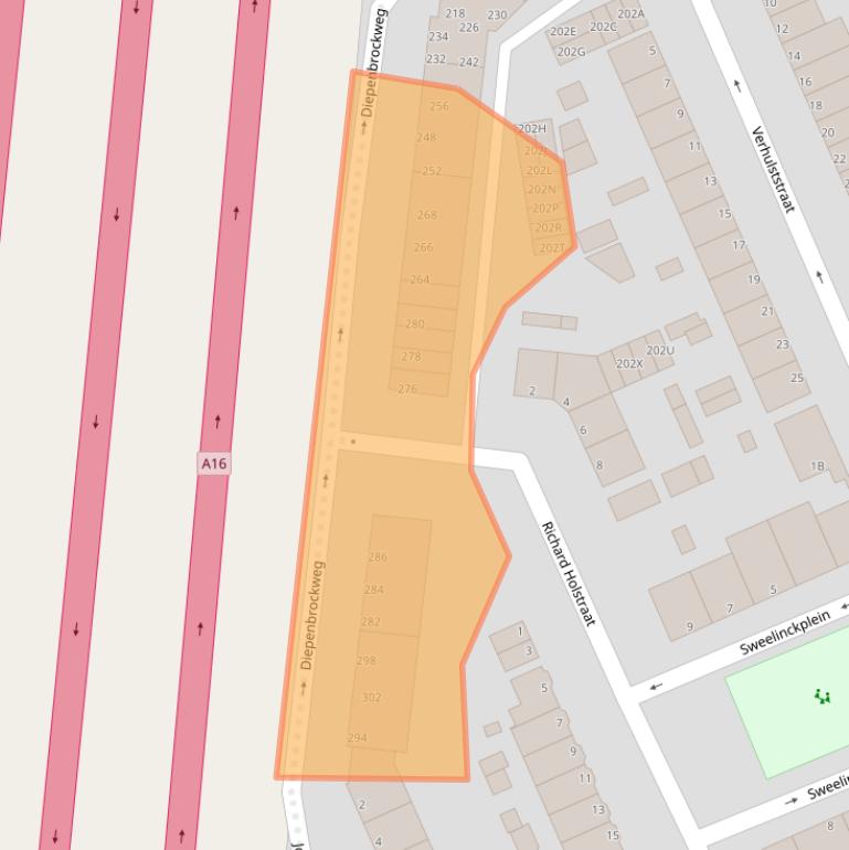 Kaart van postcodegebied 3314CE.