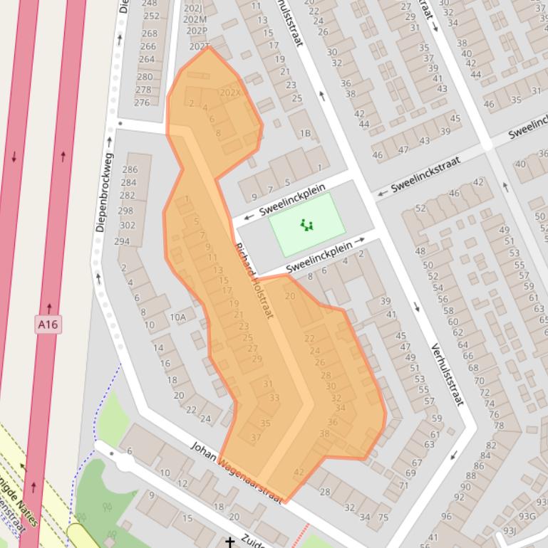 Kaart van postcodegebied 3314CK.