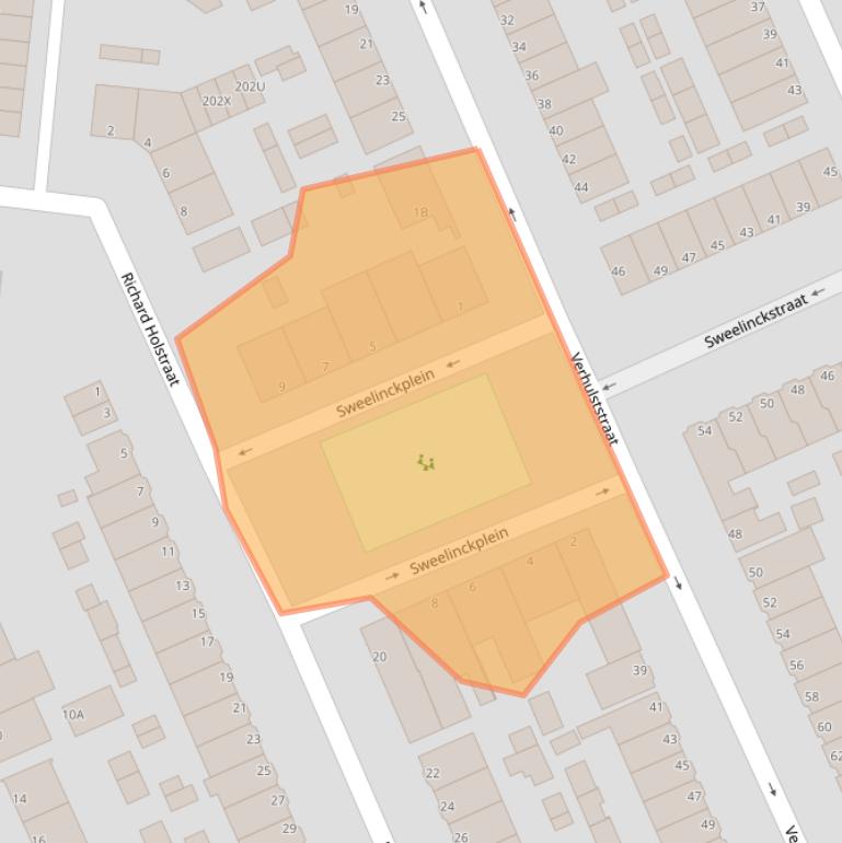 Kaart van postcodegebied 3314CL.