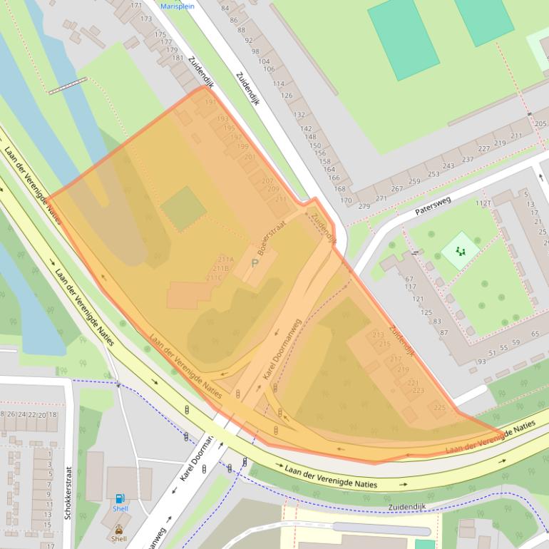 Kaart van postcodegebied 3314CV.