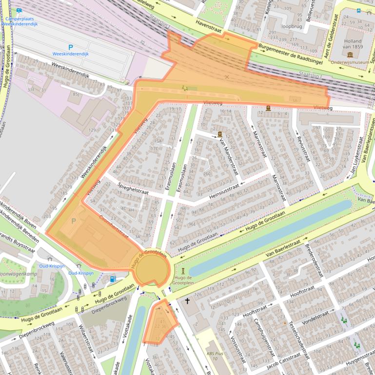 Kaart van postcodegebied 3314EG.