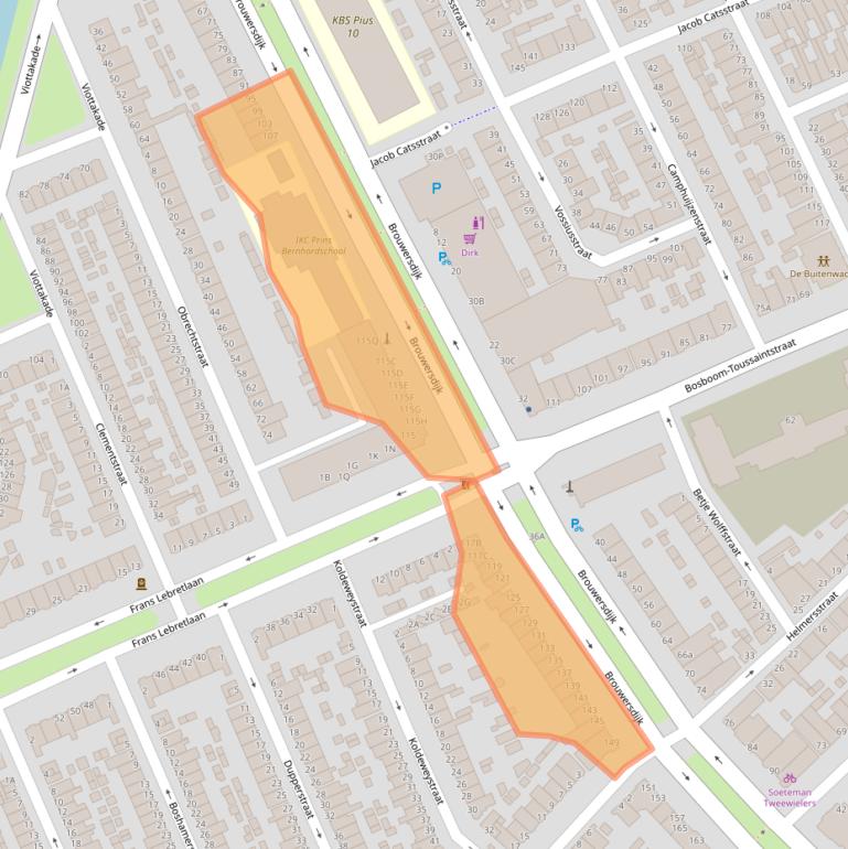 Kaart van postcodegebied 3314GJ.