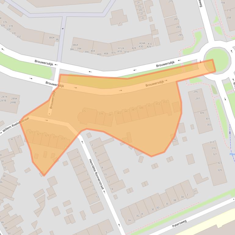 Kaart van postcodegebied 3314GP.