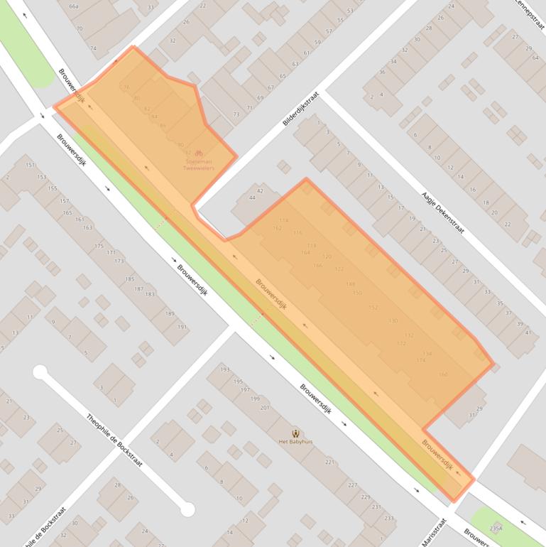 Kaart van postcodegebied 3314GT.