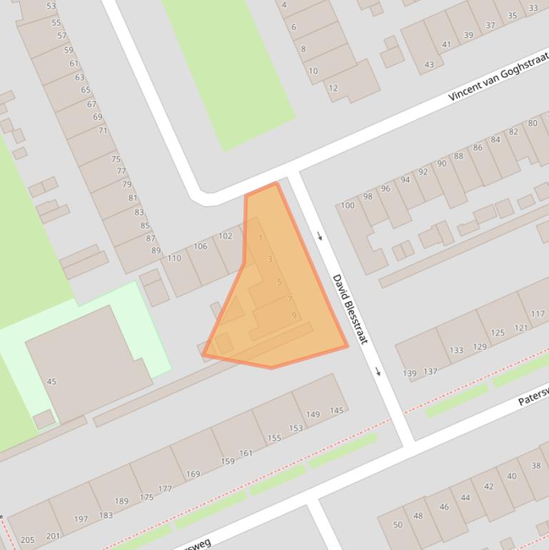 Kaart van postcodegebied 3314HC.