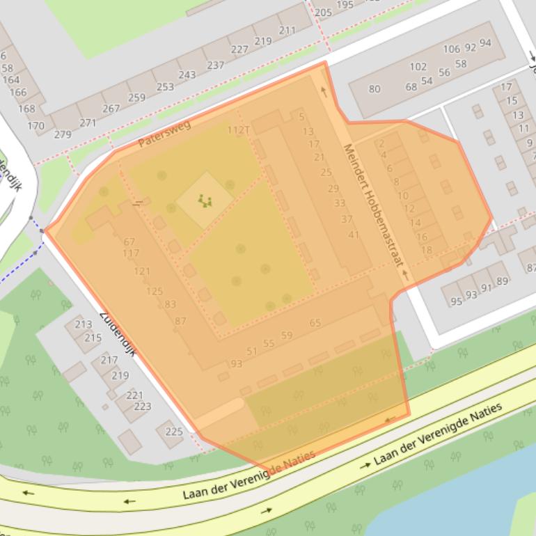 Kaart van postcodegebied 3314HR.