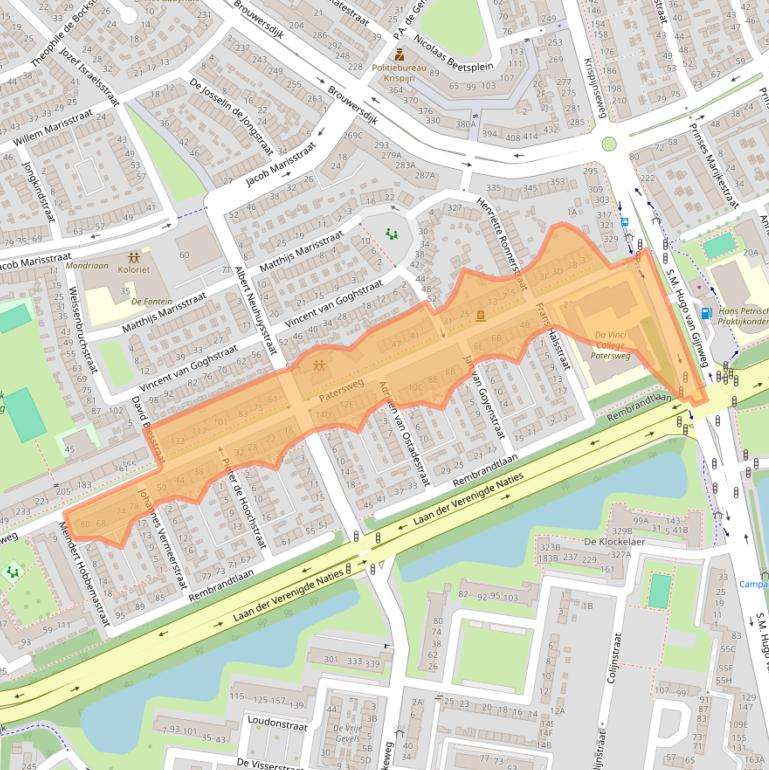 Kaart van postcodegebied 3314HT.
