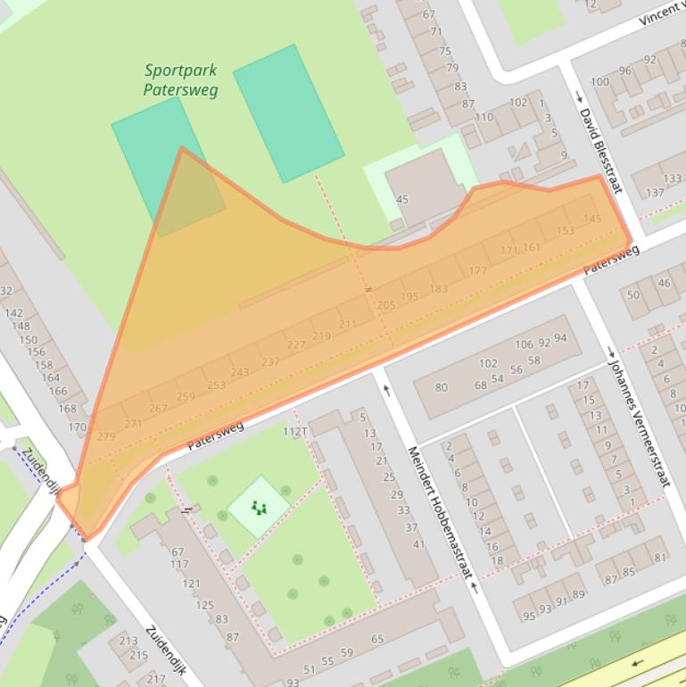 Kaart van postcodegebied 3314HV.