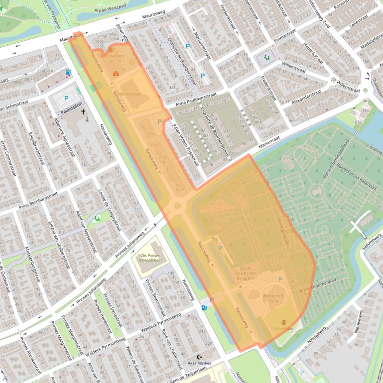Kaart van postcodegebied 3314JR.