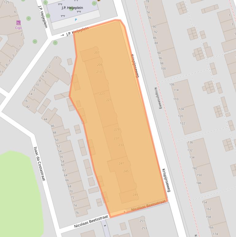 Kaart van postcodegebied 3314KG.