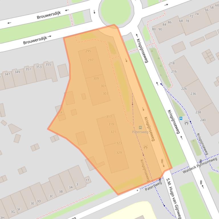 Kaart van postcodegebied 3314KJ.