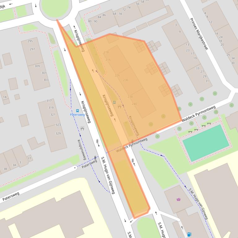 Kaart van postcodegebied 3314KP.