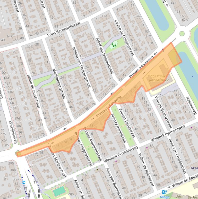 Kaart van postcodegebied 3314KT.