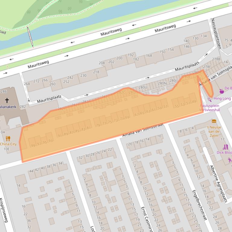 Kaart van postcodegebied 3314LE.